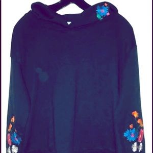 NWT🌺 blue hoodie w/ flowery embroidery from Macys